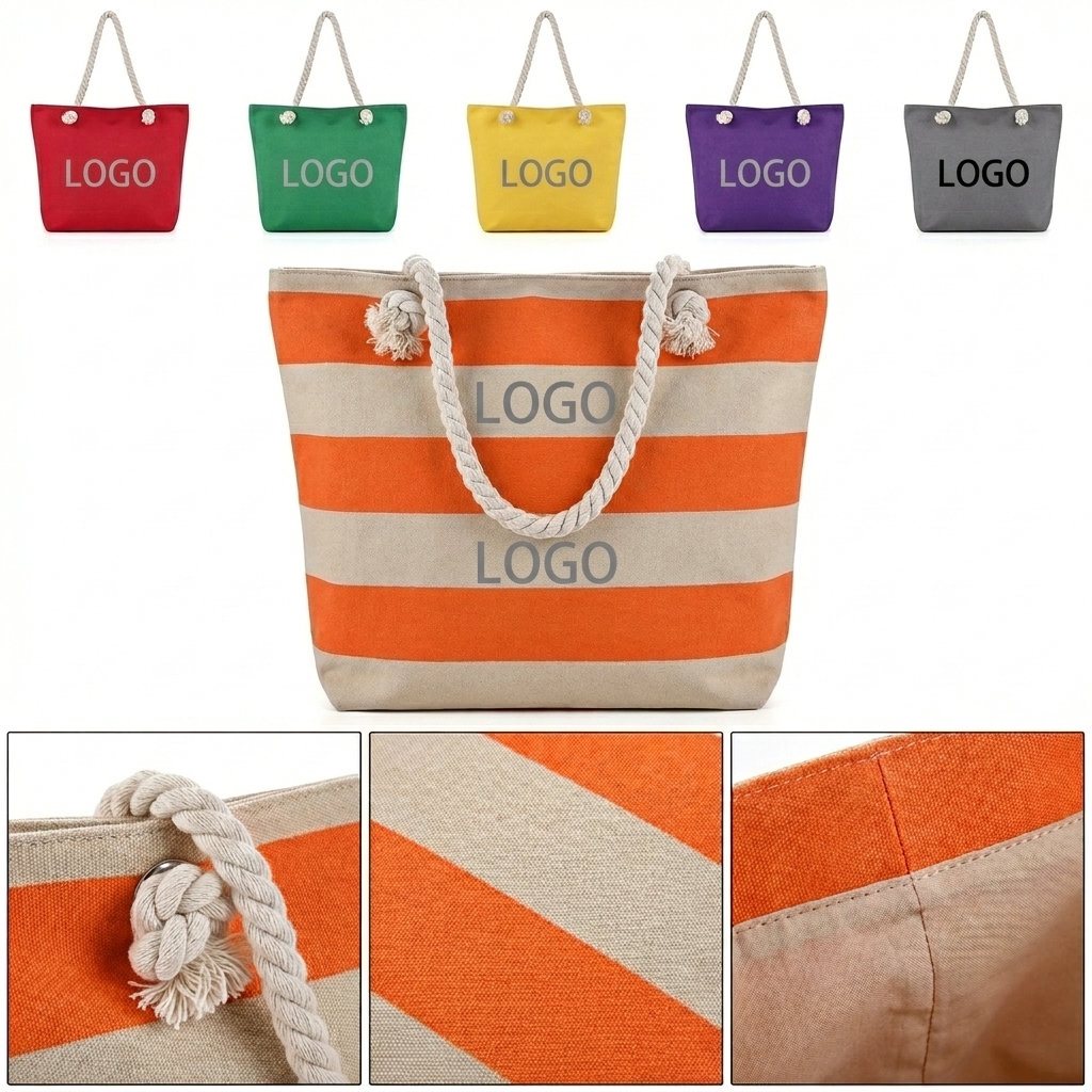 Eco-Friendly Extra-Large Canvas Tote Bag | Heavy Duty Open-Top Beach & Shopping Bag