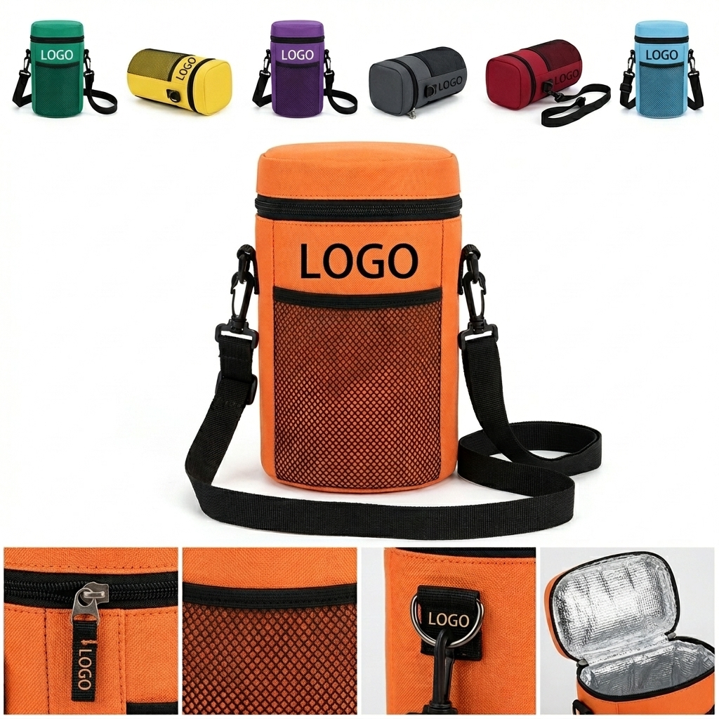 Durable 67oz Round Tumbler Bag with Waterproof Oxford Fabric & Side Pockets