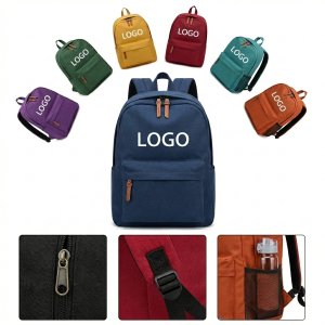 Classic Canvas Commuter Backpack with Laptop Compartment