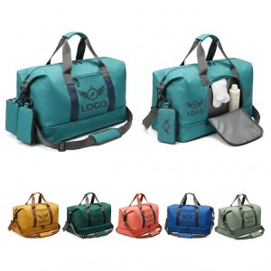 Versatile Travel & Gym Duffel with Separate Wet Pocket and Luggage Pass-Through